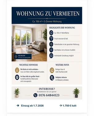 Foto - Neue 3 Zimmer Wohnung zu vermieten - von privat
