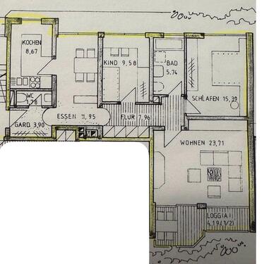 Foto - Zentral gelegene 4-Zimmer-Wohnung + Balkon in Weiden zu vermieten