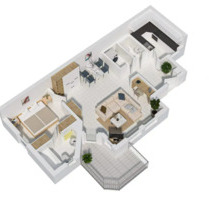 Moderne 2-Zimmer-Wohnung mit Balkon und Einbauküche in ruhiger La - Nußloch