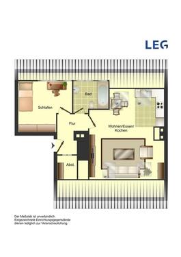 Foto - 2 Zimmer Dachgeschoßwohnung zur Miete in Bocholt