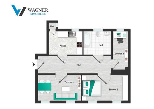 Foto - Etagenwohnung in Chemnitz