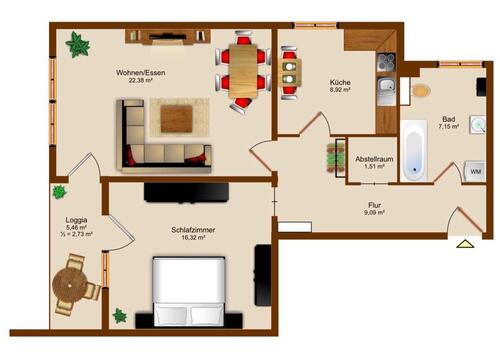 Foto - 2-Zimmer-Wohnung mit Loggia in Waldkraiburg