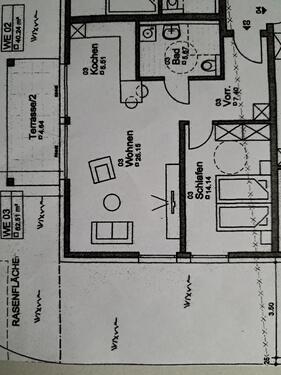 Foto - 2 Zimmer Erdgeschoßwohnung zur Miete in Gunzenhausen