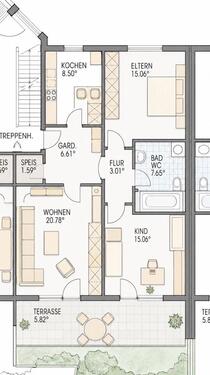 Foto - Renovierte 3 Zimmer Erdgeschosswohnung mit Terrasse und Garten