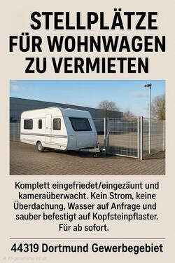 Foto - Stellplätze für WohnwagenAnhänger 44319 Dortmund (Gewerbegebiet)