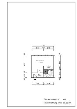 Foto - 1 Zimmer Erdgeschoßwohnung zur Miete in Gera