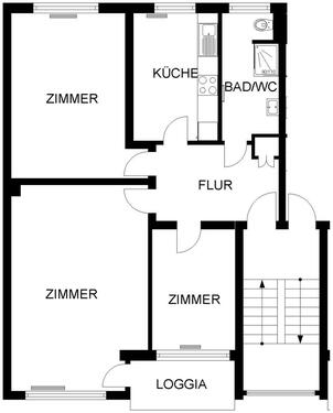 Foto - 3 Zimmer Etagenwohnung zur Miete in Hagen
