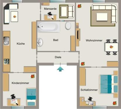 Foto - 3 Zimmer Etagenwohnung zur Miete in Dortmund