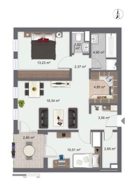 Foto - Etagenwohnung in Stuttgart zur Miete