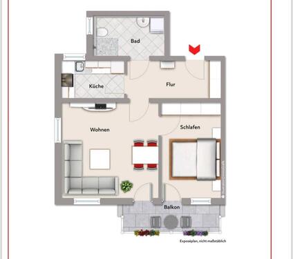 Foto - 2 Zimmer Etagenwohnung zur Miete in Erbach