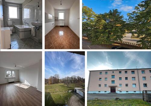 Foto - 2022 renovierte 3-Raum-WE im 2.OG in freistehendem MFH in grüner + ruhiger Lage, Bad m. F., Einzelgarage mgl.