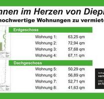 Neubau KfW-40 Erstbezug Innenstadt Diepholz – hochwertige Wohnungen mit Wärmepumpe & Einbauküche