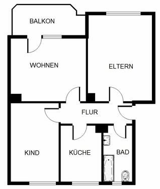 Foto - Demnächst frei! 3-Zimmer-Wohnung in Gelsenkirchen Scholven
