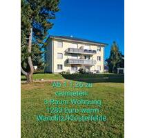 3-Raum-Wohnung Wandlitz OT Klosterfelde incl. Stellplatz