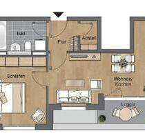 Komplett Möbiliert Moderne 2-Zimmer-Wohnung mit Balkon und Aufzug - Erfurt Johannesvorstadt