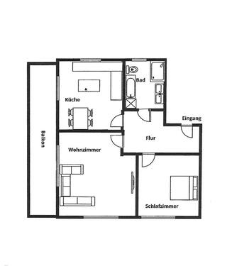 Foto - Helle 2-Zimmer-Wohnung - 1.095,00&nbsp;EUR Kaltmiete, ca.&nbsp; 75,00&nbsp;m&sup2;