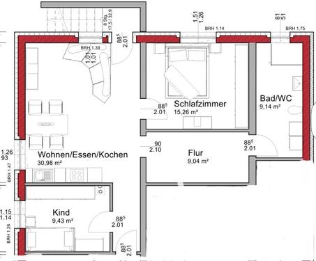 Foto - Erstbezug, 3,5 Zimmer Wohnung mit Garten