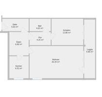 2,5 Zimmer Wohnung Weststadt - 750,00&nbsp;EUR Kaltmiete, ca.&nbsp; 70,00&nbsp;m&sup2; in Osnabrück (PLZ: 49078) Hellern