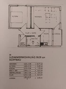 Foto - 2-Zimmer Wohnung - 450,00&nbsp;EUR Kaltmiete, ca.&nbsp; 59,35&nbsp;m&sup2;