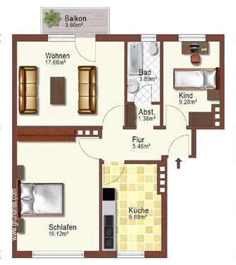 Foto - 3 Zimmer Etagenwohnung in Bielefeld