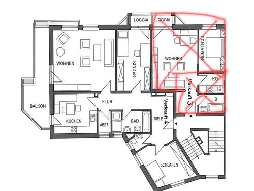 Foto - 3 Zimmer Etagenwohnung in Augsburg