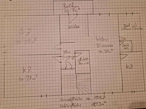 Foto - Große DG-Wohnung mit Kamin und Balkon