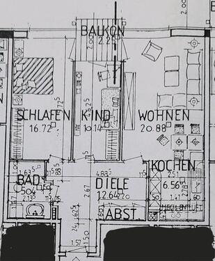 Foto - 3 Zimmer Etagenwohnung zur Miete in Blomberg