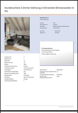 Foto - 3 Zimmer Wohnung Birkmannsweiler