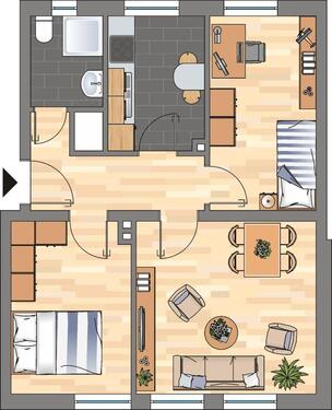 Foto - 2.5 Zimmer Erdgeschoßwohnung in Kiel