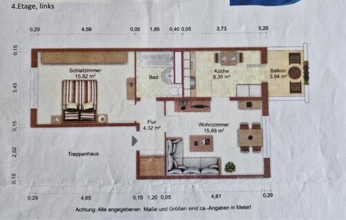 Foto - 2-Raum-Wohnung - 530,00 EUR Kaltmiete,