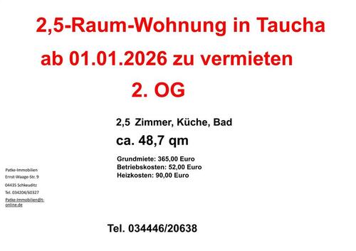 Foto - 2,5-Raum-Wohnung in 04425 Taucha zu vermieten