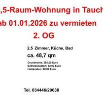 2,5-Raum-Wohnung in 04425 Taucha zu vermieten