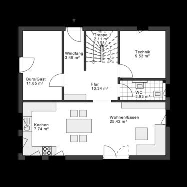 Foto - 4 Zimmer Einfamilienhaus in Ostercappeln