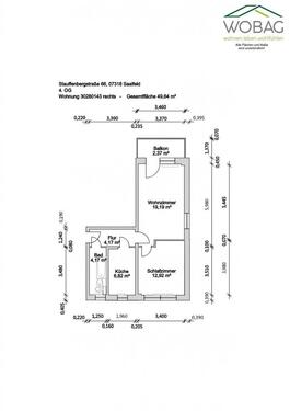 Foto - Etagenwohnung in Saalfeld (Saale) zur Miete