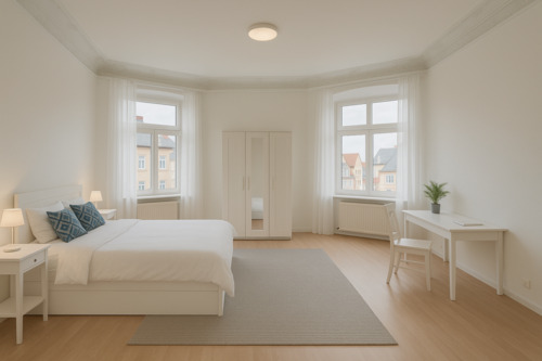 Foto - Helle 1-Zimmer-Wohnung mit Erker und Einbauküche nahe Plagwitz