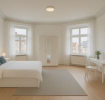 Helle 1-Zimmer-Wohnung mit Erker und Einbauküche nahe Plagwitz - Leipzig Altwest