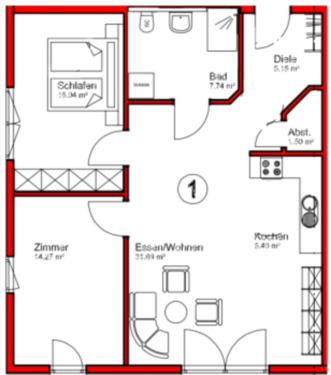 Foto - Etagenwohnung in Illingen