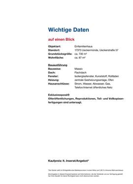 Foto - 2 Zimmer Bungalow zum Kaufen in Ueckermünde