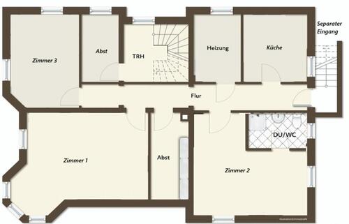 Foto - Mietwohnung 3ZKB sehr ruhige Lage
