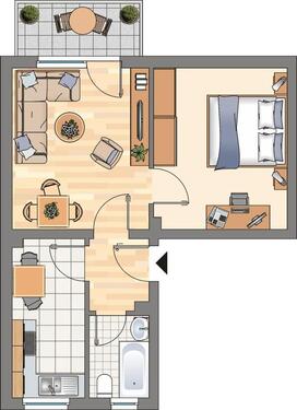 Foto - ab Frühjahr 2026! 2 Zimmerwohnung mit Balkon in Dortmund-Benninghofen