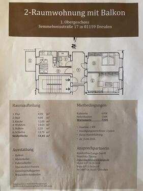 Foto - 2-Raum-Wohnung in Dresden-Friedrichstadt Nahe Club Gisela