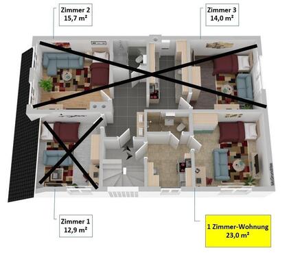 Foto - 1 Zimmer Dachgeschoßwohnung zur Miete in Bremerhaven