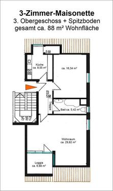 Foto - Geräumige und helle 3-Zimmer-Maisonette in Lechnähe