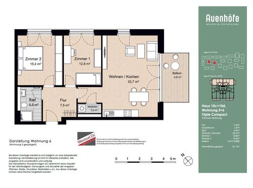 Foto - 3 Zimmer Etagenwohnung in Pinneberg