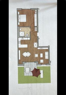 Foto - Kapitalanlage: vermietete 2 -Zi.EG Whg 72m2 m. Garten 48m2 in EM