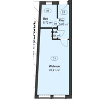 Einzimmerwohnung Bahnhofstr. 96, 47178 Duisburg