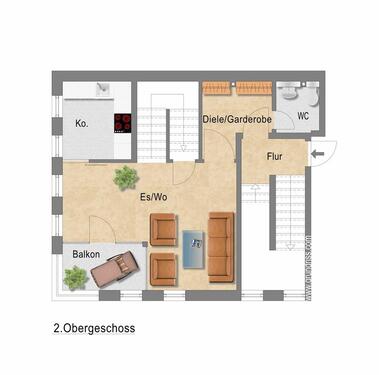 Foto - 3 Zimmer Maisonettenwohnung zur Miete in Montabaur