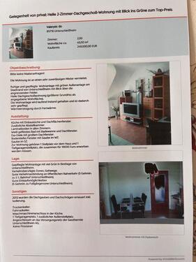 Foto - 2 Zimmer Dachgeschoßwohnung in Unterschleißheim