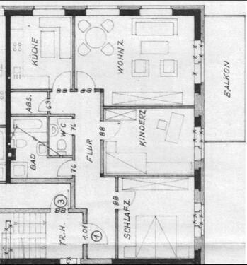 Foto - 3 Zimmer Wohnung mit Balkon im Zentrum von Bad Holzhausen