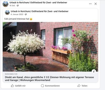 Foto - 3 Zimmer Terrassenwohnung zur Miete in Moormerland